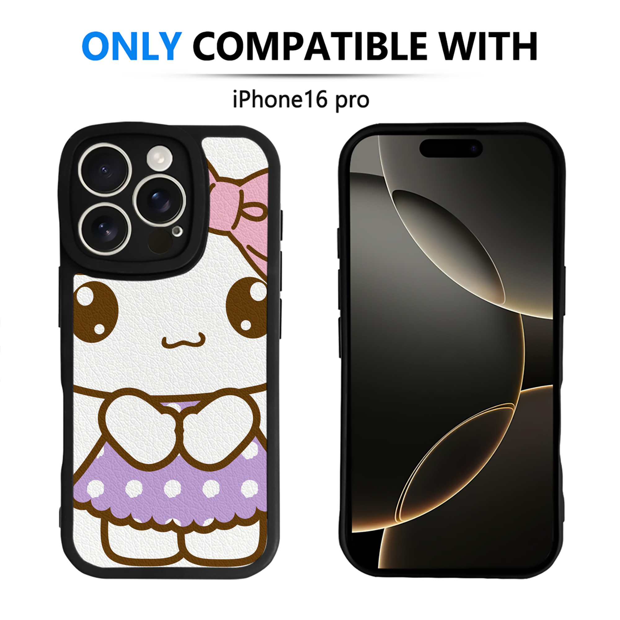 （画像用） Hello Kitty ハローキティ 【iPhone 16シリーズ対応】シリコンスマホケース（レザー調） 材質：シリコン